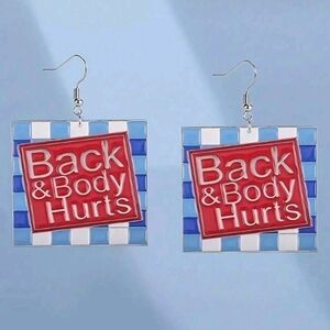 Bath & Body Works/Hurts Playful Red and Blue Gingham Earrings